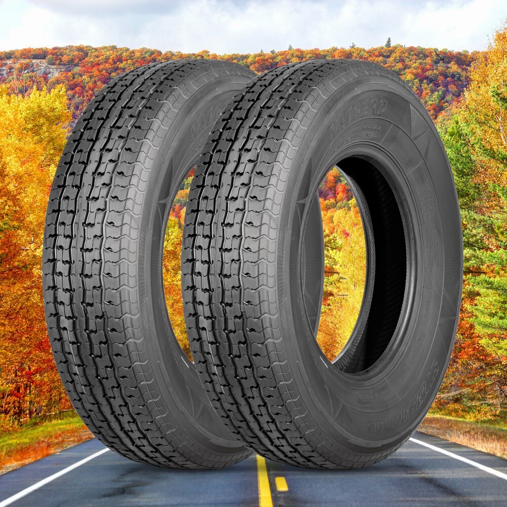 Premium Set 2 ST225/75R15 Trailer Tires Radial 10PR 225 75 15 Replacement Tires
