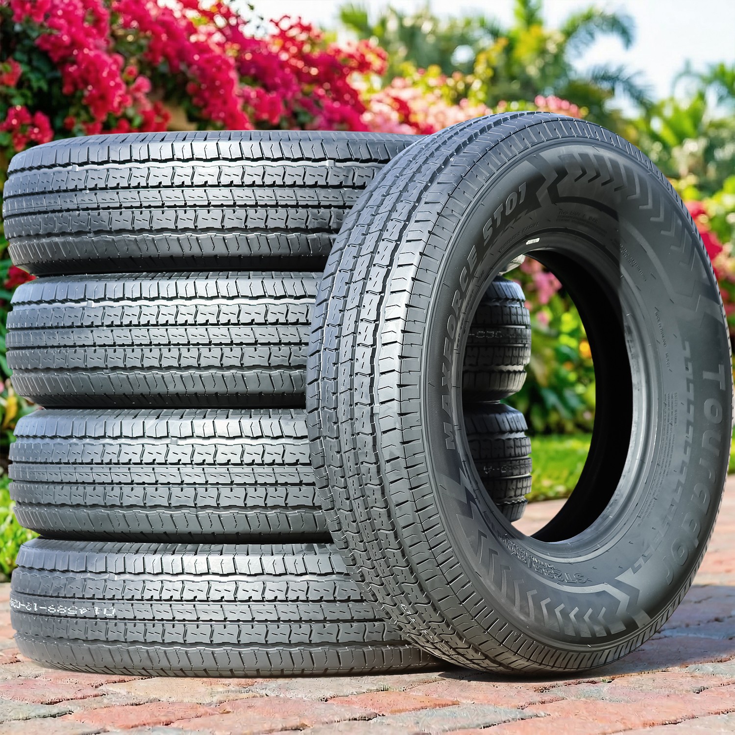 5 Tires ST 235/85R16 128/124N F 12 Ply Tourador MaxForce ST01 Semi-Steel Trailer