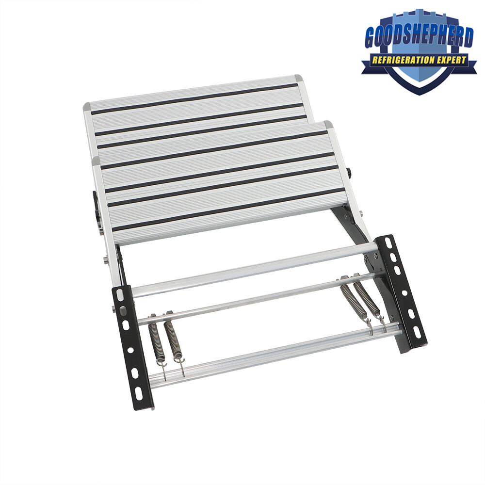 Pull Out Retractable Aluminum 2 Step RV Camper Platform Steps Stair Anti-Slip