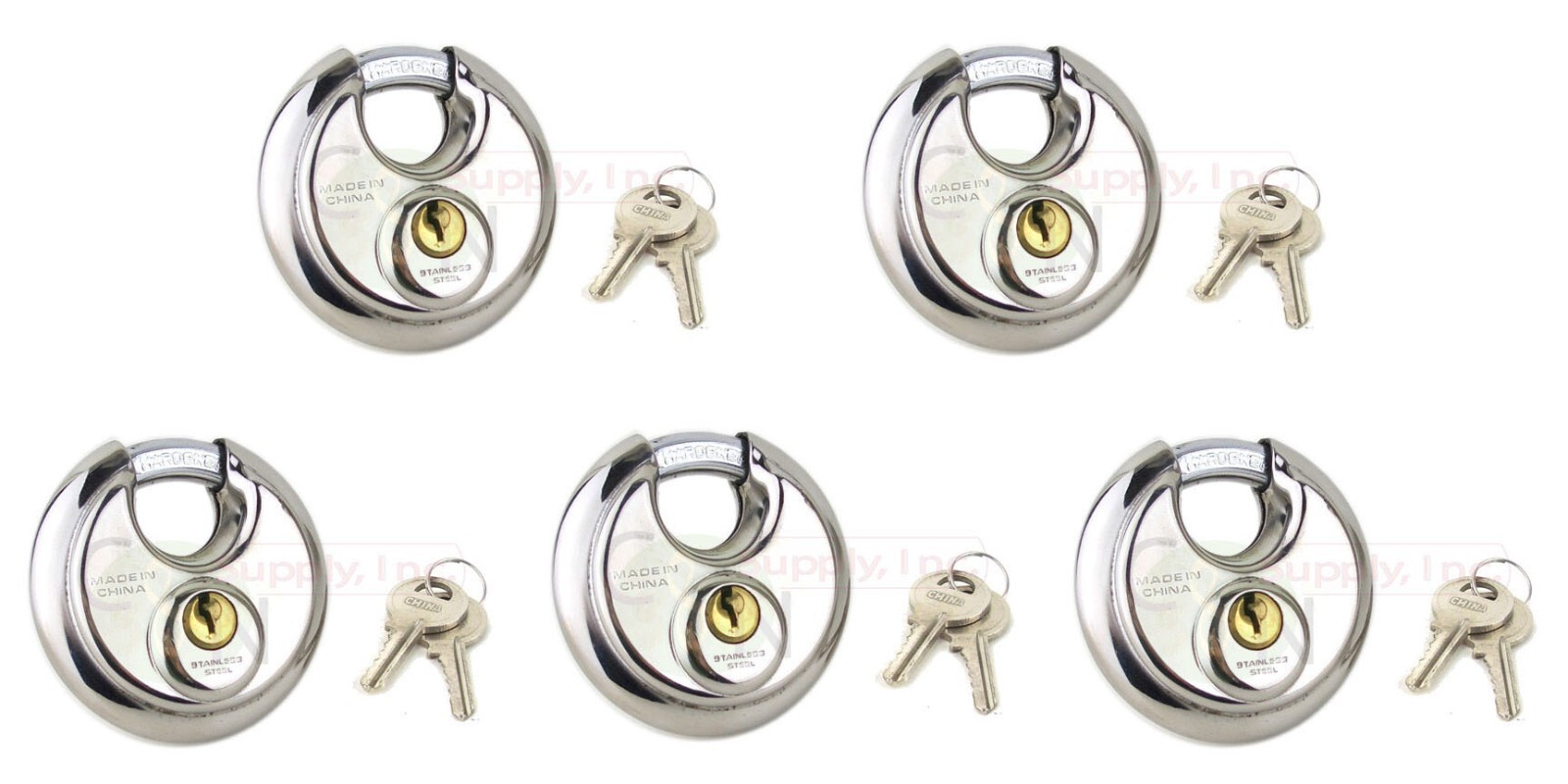 Steel Disc Padlock 70mm 2-3/4″ Armor Lock for Trailer Self Storage Keyed Alike