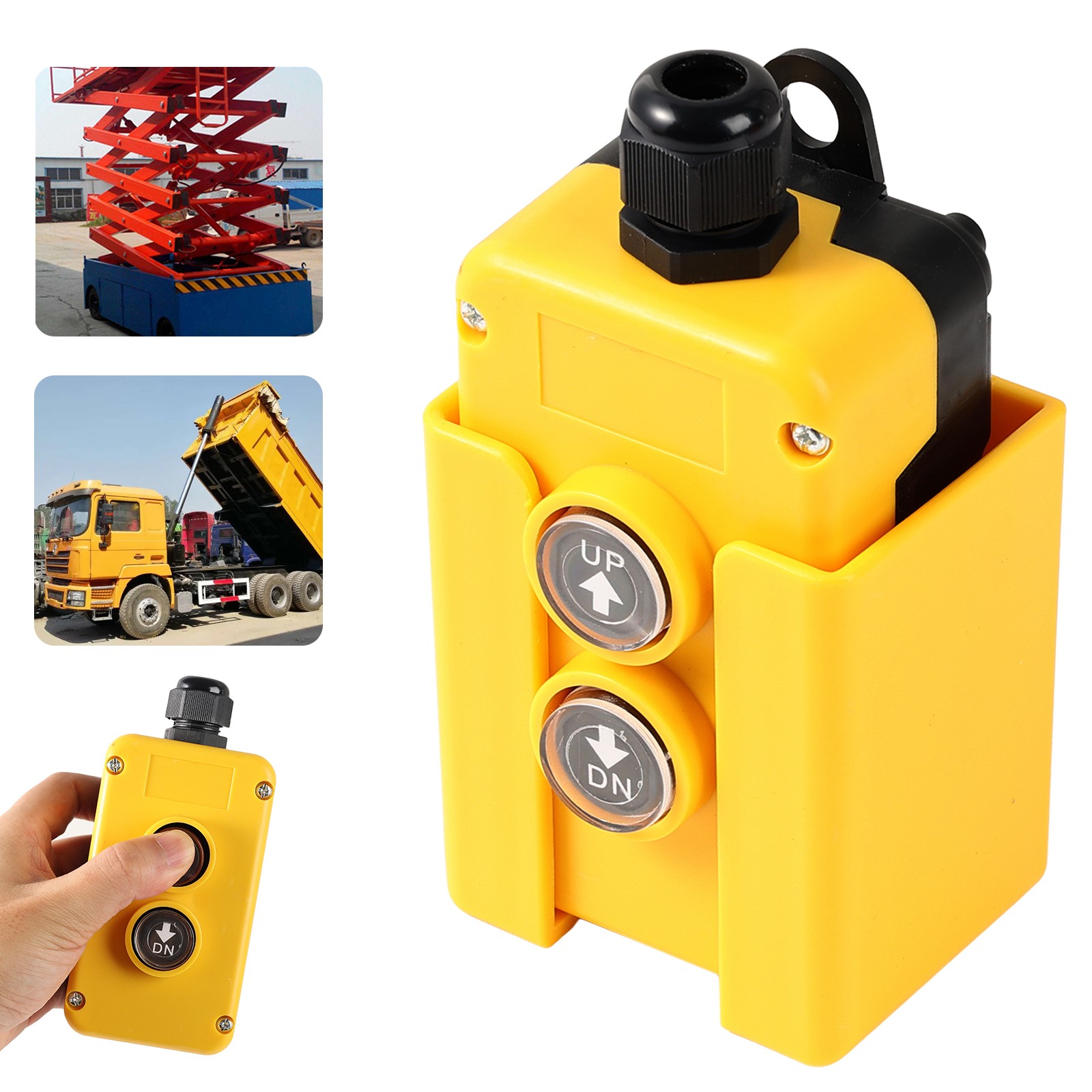 12V DC Dump Trailer Remote Control Switch Button Lift Gate Hoist Tipper Up Down.