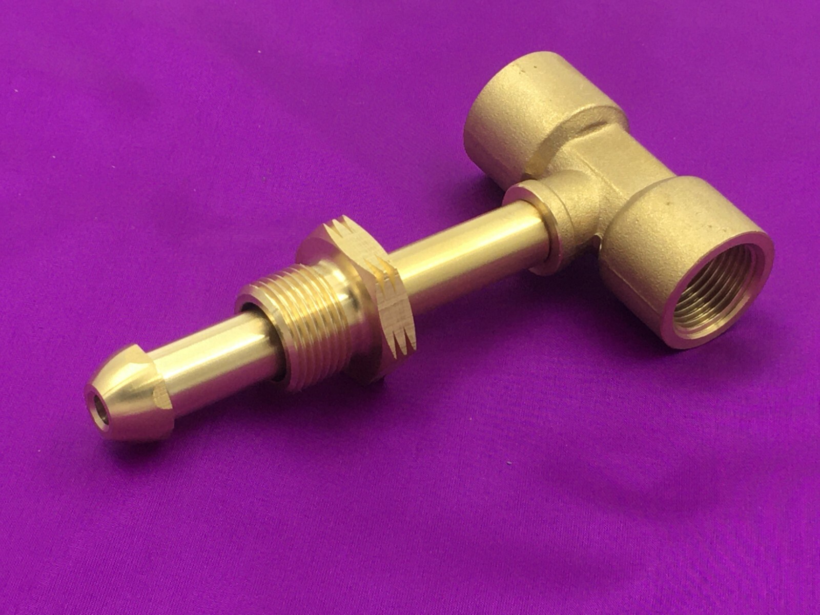 LPG Propane Gas 3 Way Tee Pol Male Extended To 2 X Pol Female TEE Splitter