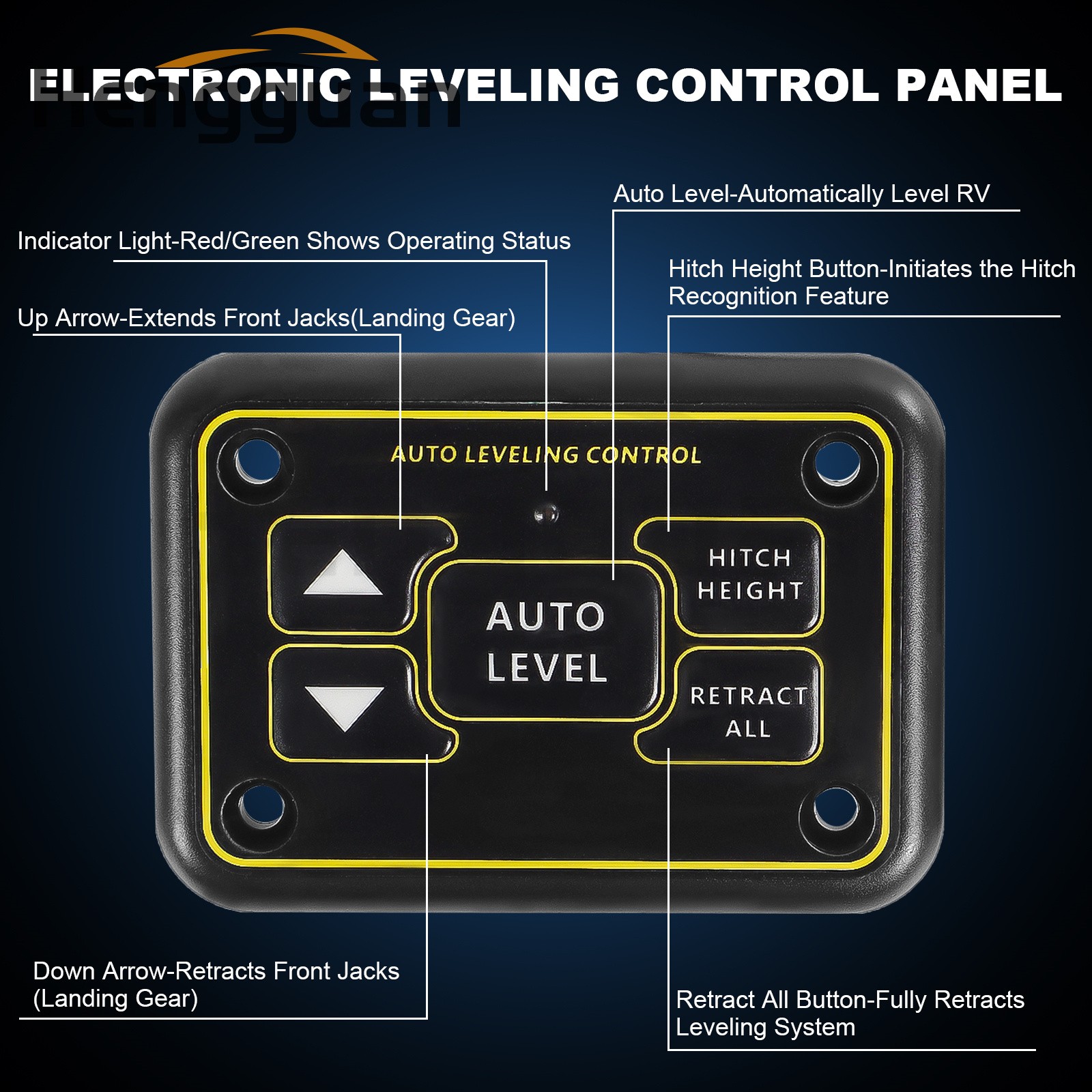  Leveling System Touchpad Control 5 Button Black Pad Module For 425306 Auto