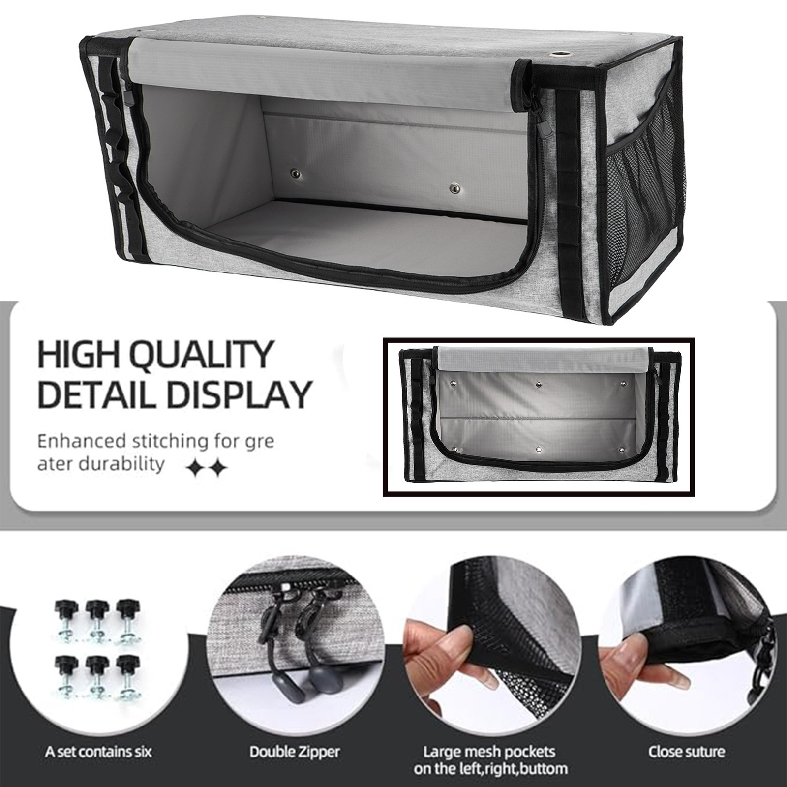 RV Overhead Soft-Sided Storage Cabinet 24″ For Benz Sprinter & Ford Transit vans