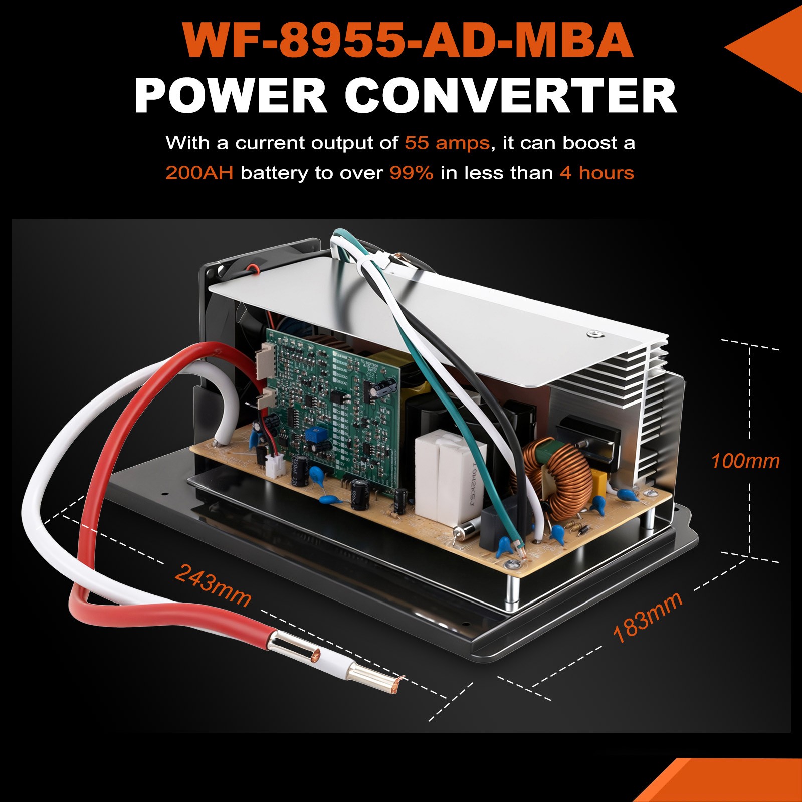 For WF-8955-AD-MBA WF-8900-AD RV Converter Main Board Assembly 55Amp Replacement