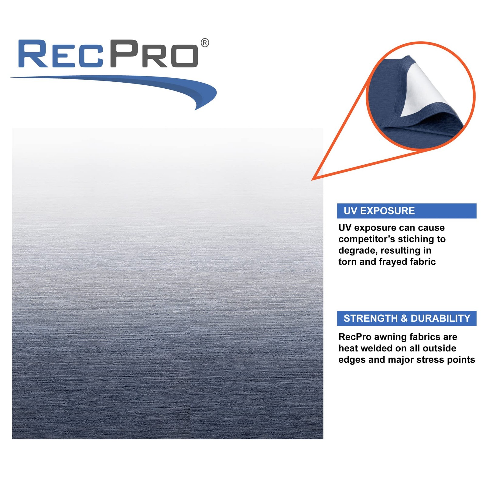 RV Awning Fabric Replacement | Width Options from 8 Feet to 22 Feet | Variety…