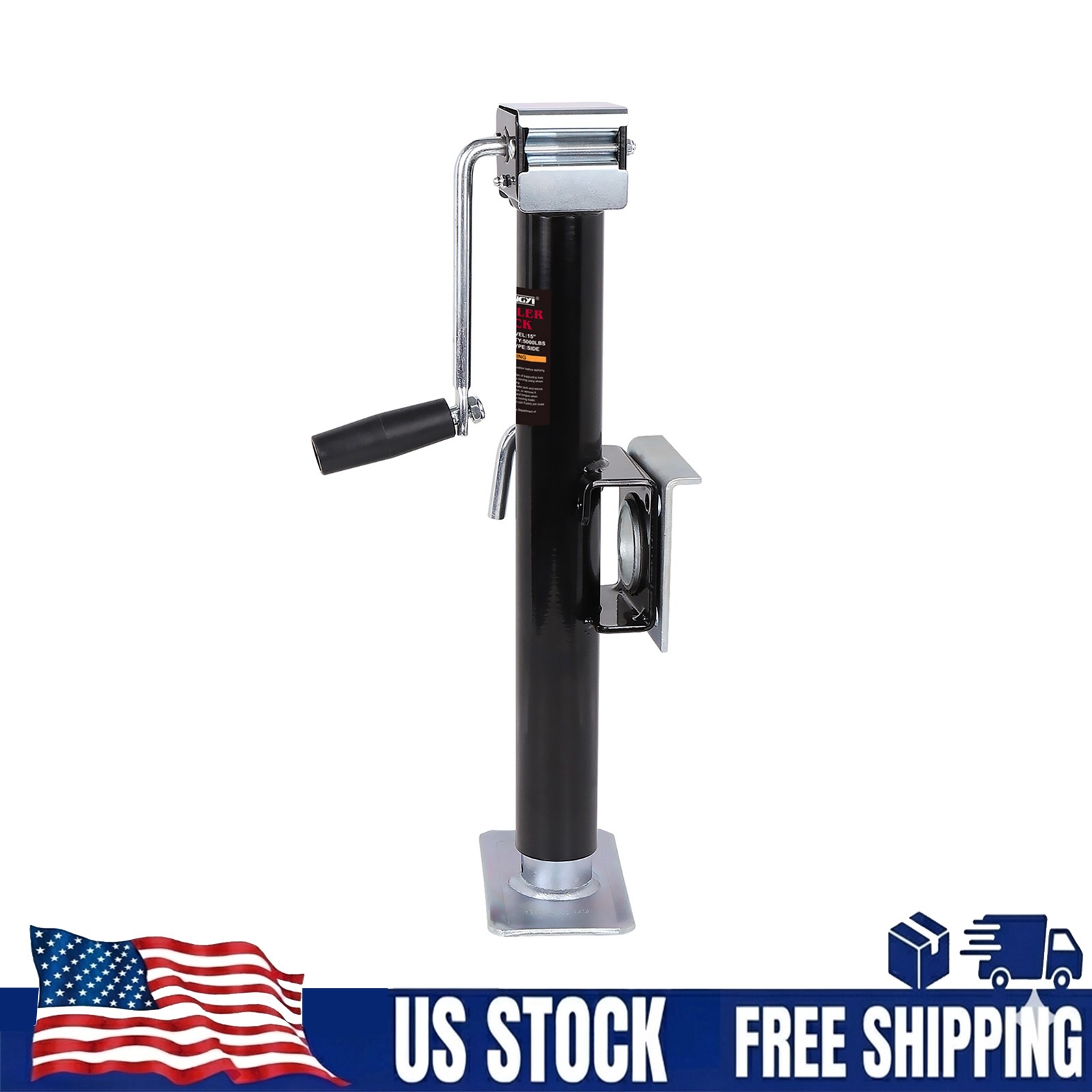 15″Lift Swivel Weld on Trailer Tongue Jack Stand HEAVY DUTY Camper Boat 5000 lbs