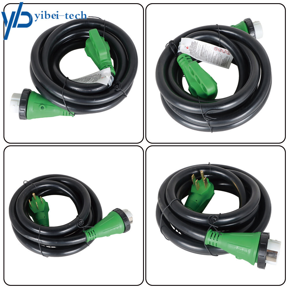 50-Amp 15ft RV Generator Power Cord 125/250V 14-50P to SS2-50R Locking Connector