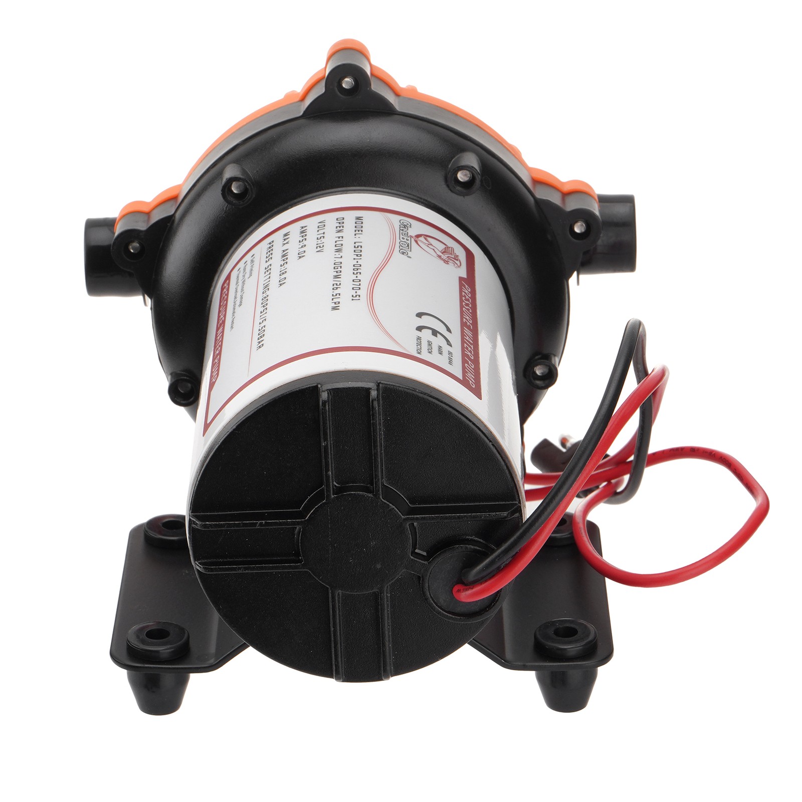 12V High Pressure 80PSI Water Pump Deck Washdown Kit 7GPM For Cleaning Boats