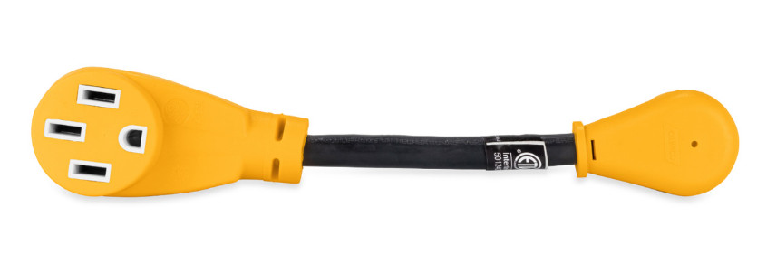 Camco Power Grip 12″ 15AM/50AF Dogbone Adapter 125V/1875W cETL 55170