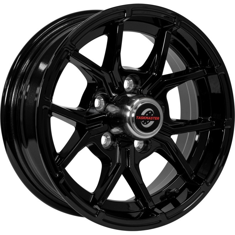 14×5.5 Trailer Wheel 5 lug on 4.5 Black Full Paint Aluminum Trailer Rim