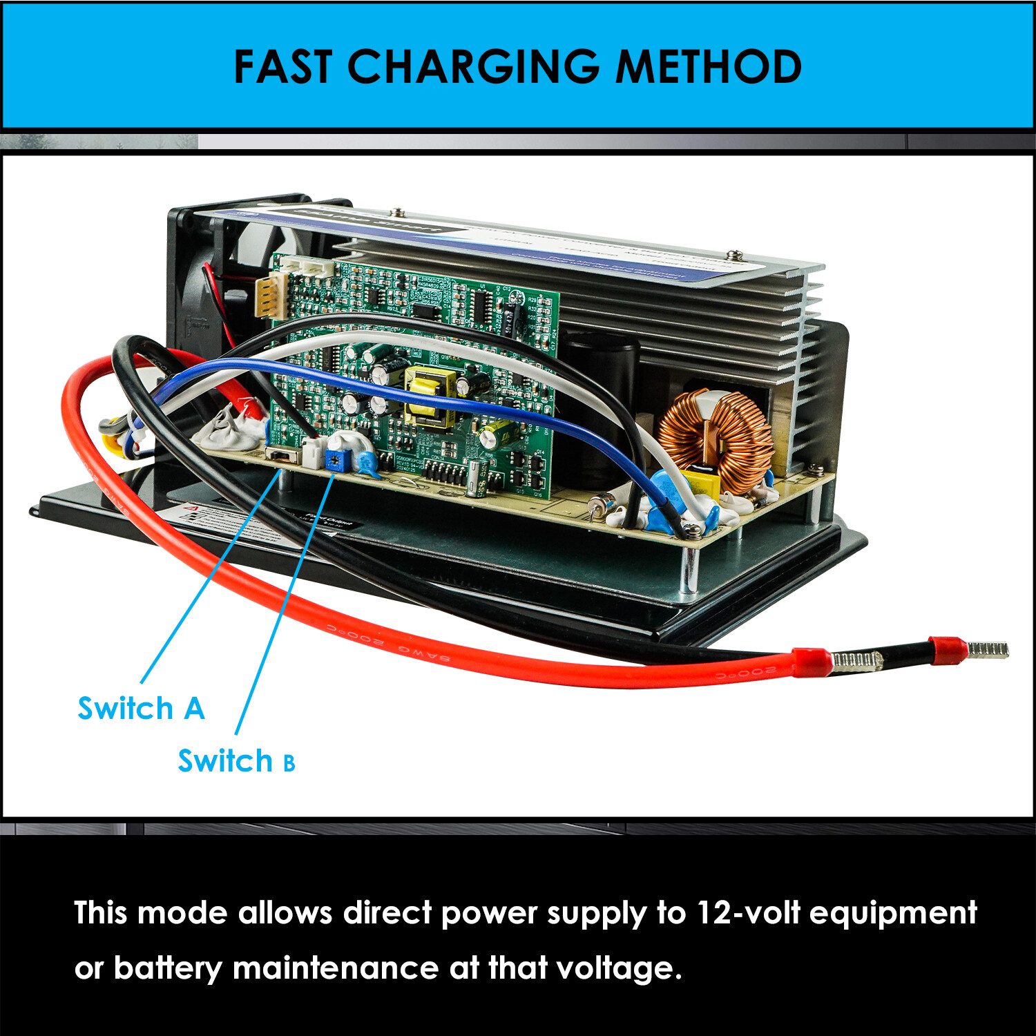 RV Converter 55 Amp 120V AC to 12V DC RV Power Converter Battery Charger