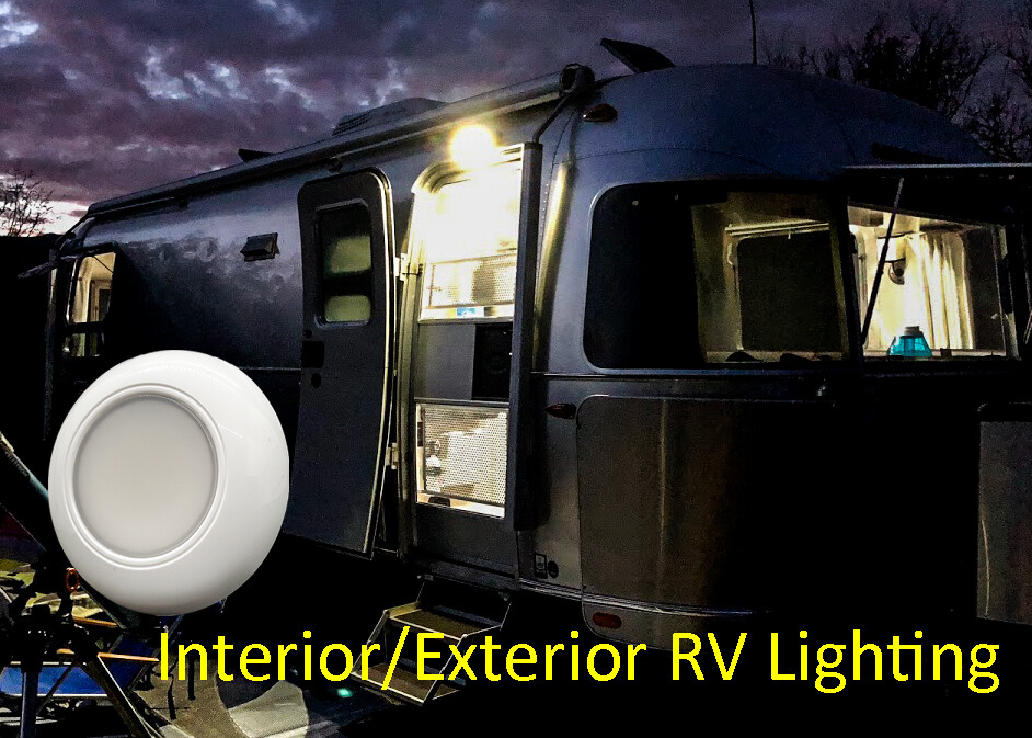 4 pc 3″ LED Dome Light Interior Exterior RV Boat Cabin Waterproof 12 volts