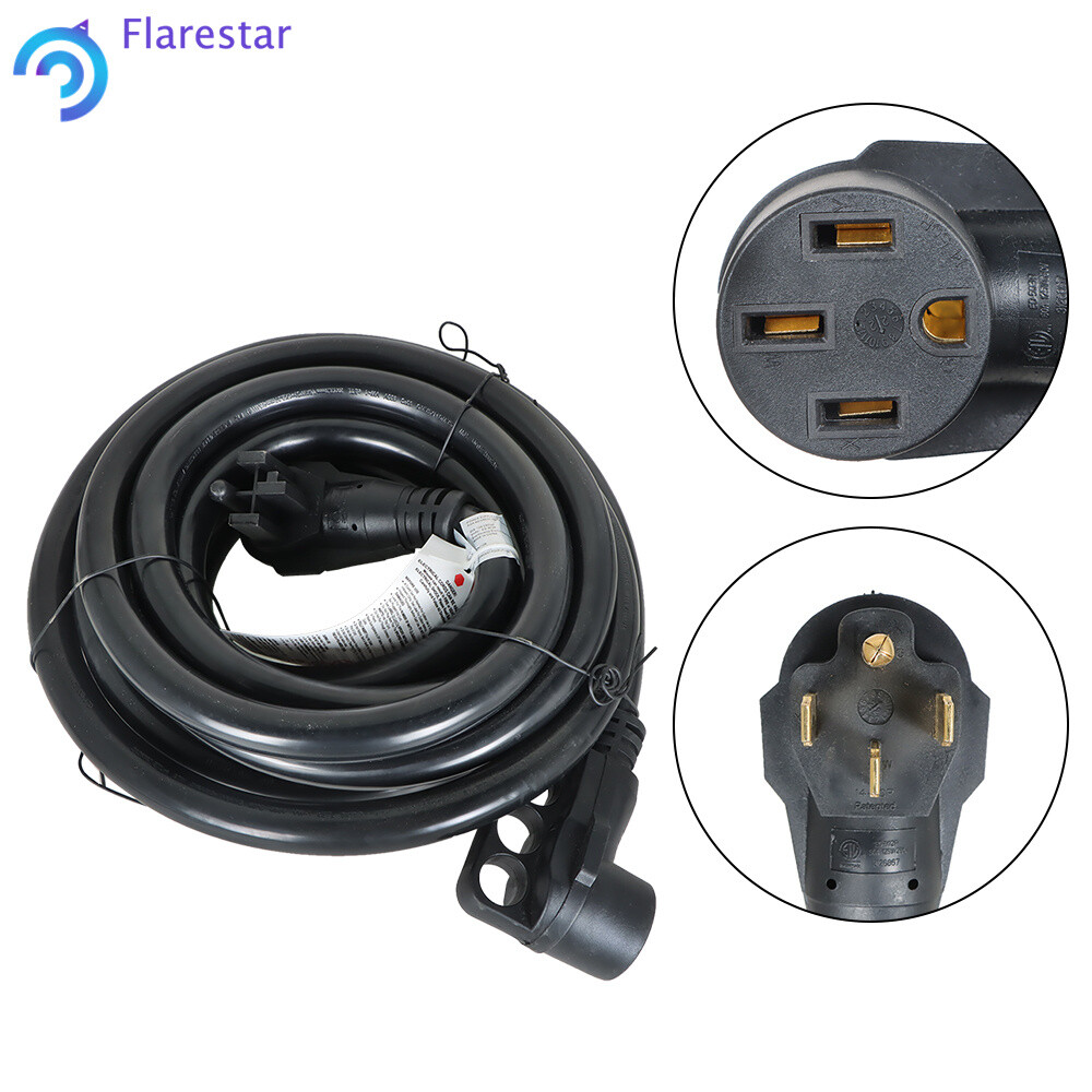 50 Amp RV Power Extension Cord Fit For Trailer Camper 4 Prong 15/25/30/50 Feet