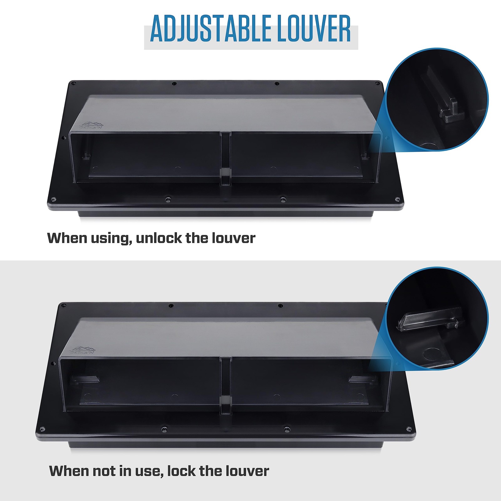 Camp’N RV Exhaust Vent Cover Black Stove Vent Replacement w/ Hardware