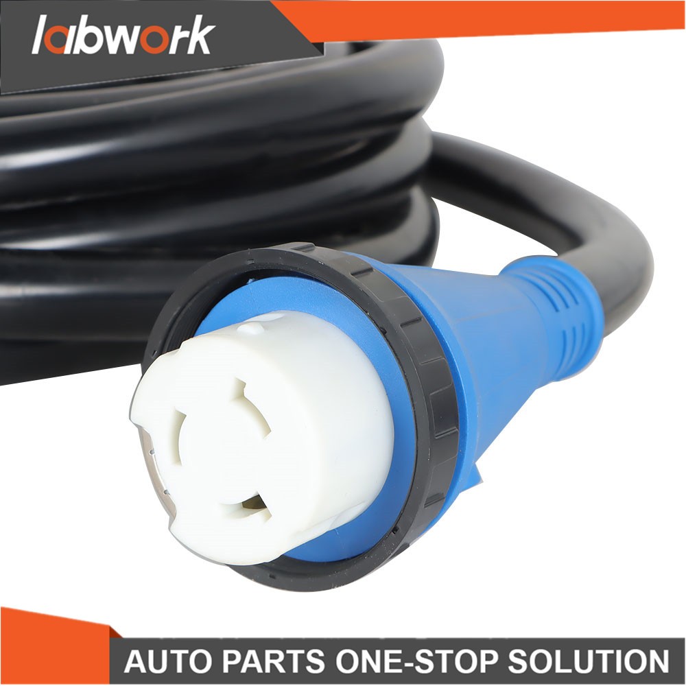 Labwork 50Amp 30FT Extension Cord &Power Inlet Box Combo Kit Twist Lock For RV