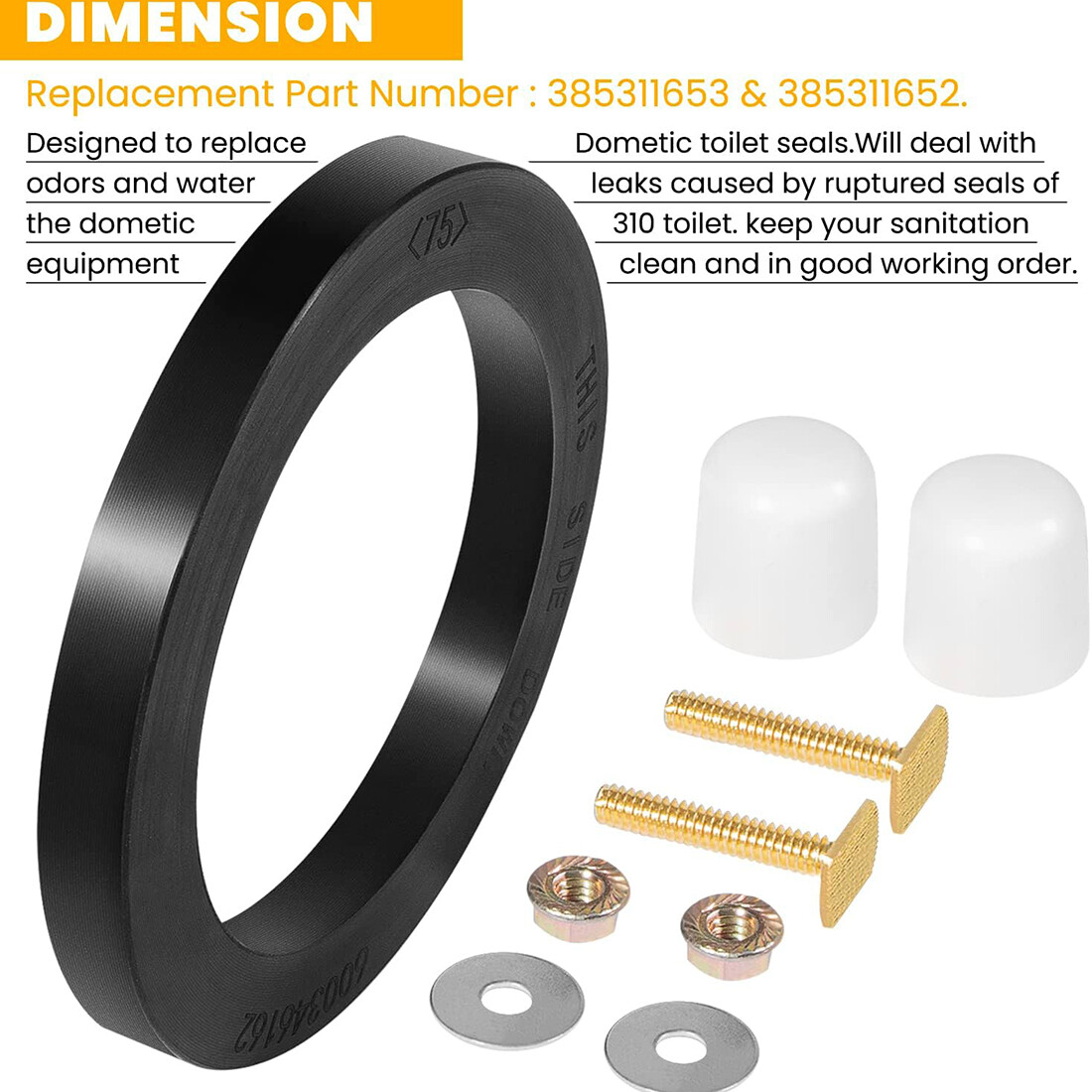 RV Toilet Seal Gasket for Dometic 300 310 320 Series RV Toilet Flange Seal Kit