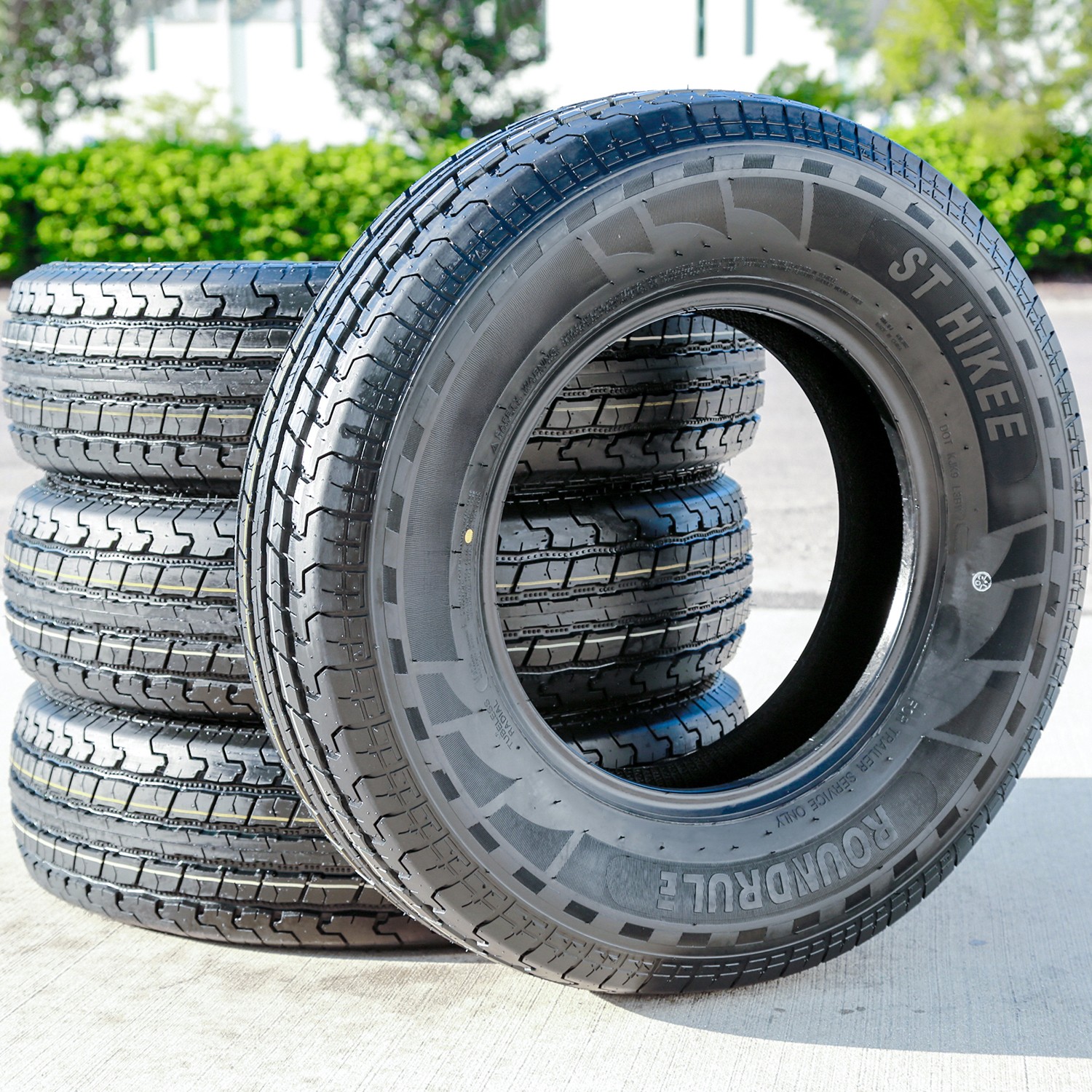 4 Tires 225/75R15 124/120L F 12 Ply Roundrule ST Hikee Semi-Steel Trailer