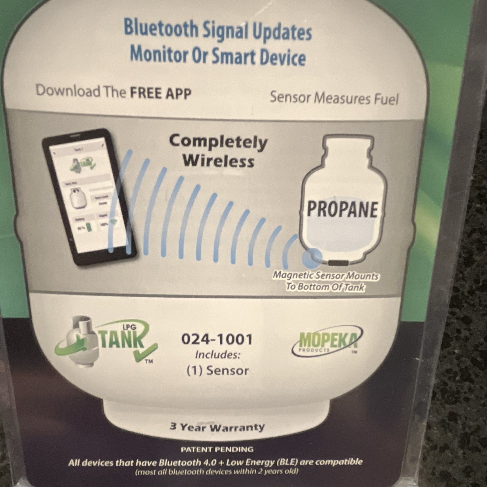 AP / Mopeka LP Tank Check Propane Level – Single Sensor Kit 024-1001 w/Free App