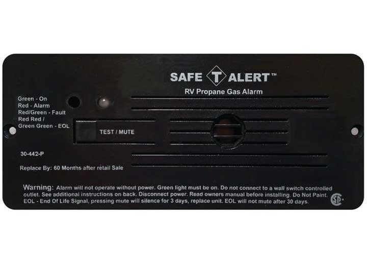 MTI Ind.30-442-P-BL SafeTAlert Black Flush Mount 12V Propane/LP Only Alarm