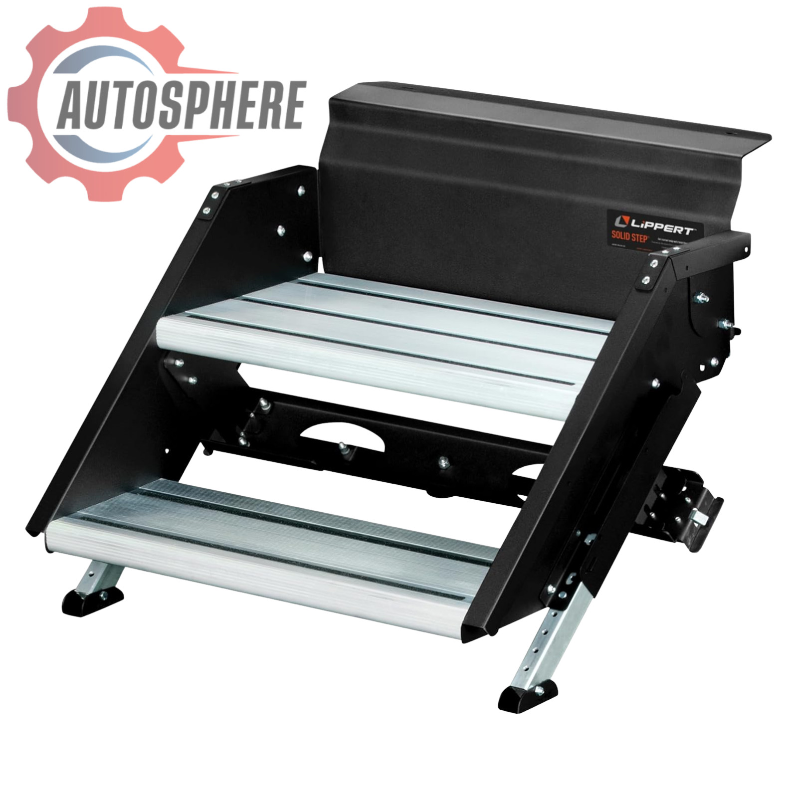 Lippert 733931 26″ Double Solid Step RV Camper Trailer Entry Step Non-Slip Tread