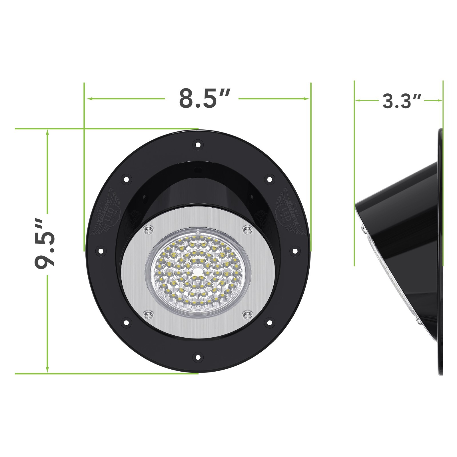 Rv Trailer LED Surface Mount Round Porch Light Weekend Warrior 5 IN 90606 Black