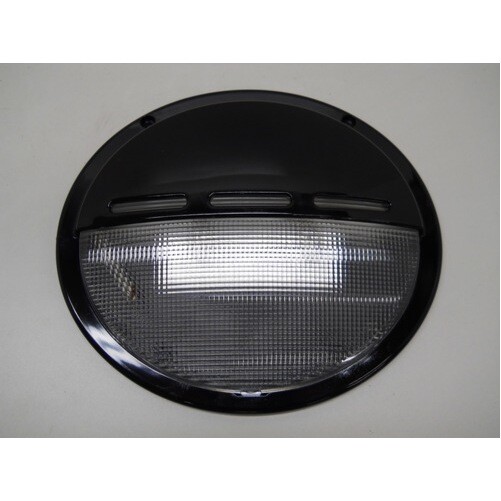 12V 25W 9″ Oval Low Profile RV Trailer Camper Utility Porch Scare Light / Black