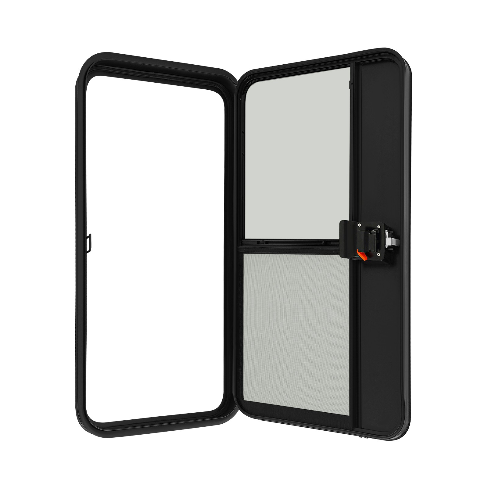 Black RV Camper Teardrop Trailer Entry Door for Right& Passenger Side W/ 4* Keys