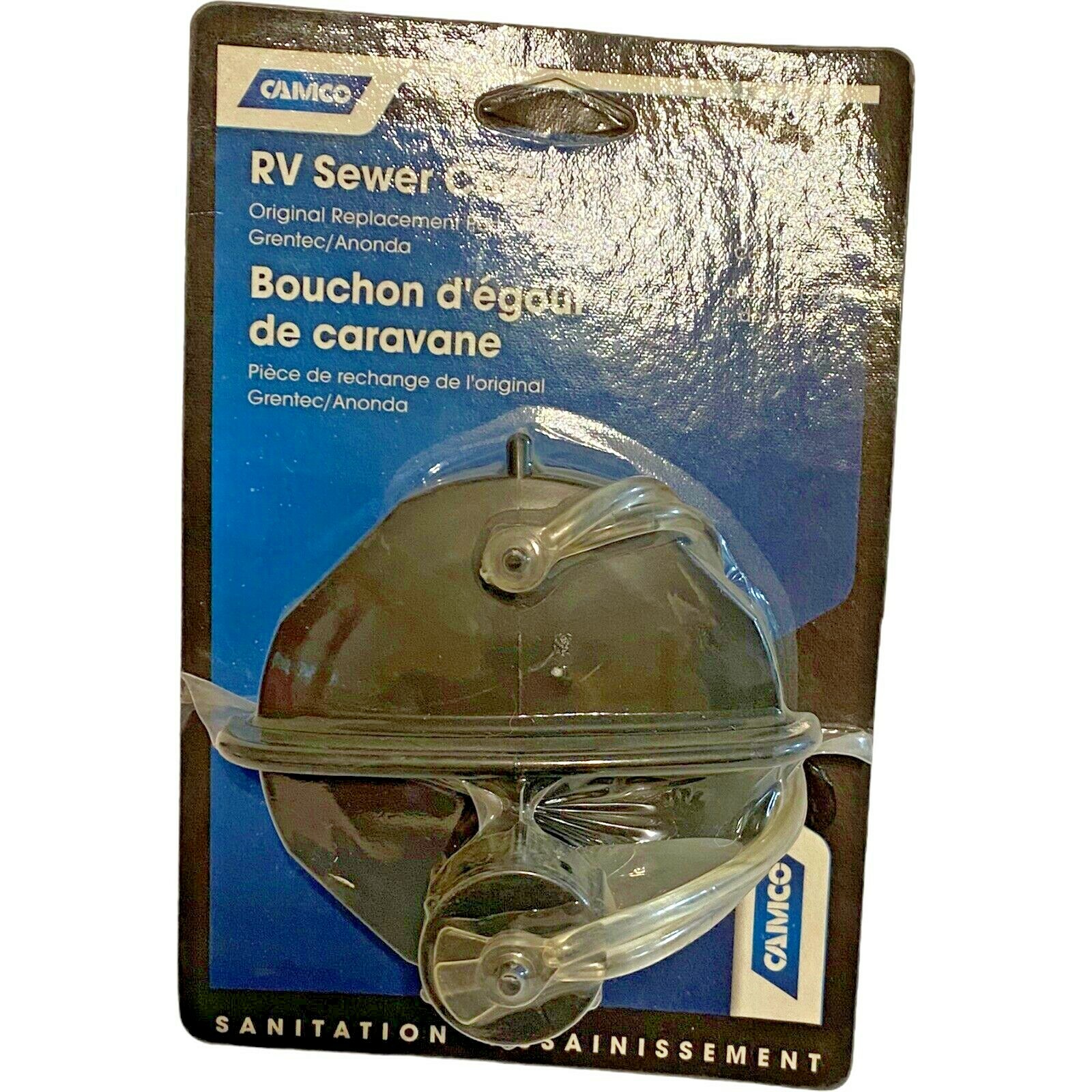 RV Sewer Cap Camco 39463 Sewer Cap W/hose Connection Sanitation Original Camper