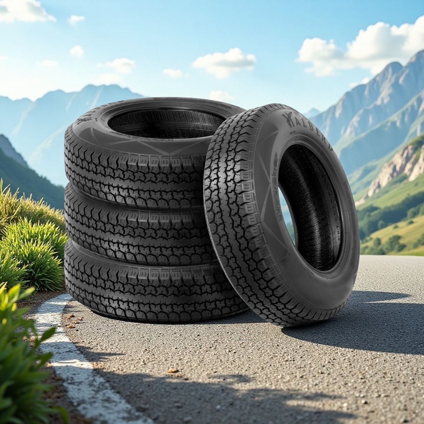 HALBERD Set 2 ST175/80D13 Boat Trailer Tires 6PR Load Range C 175 80 13 Tubeless