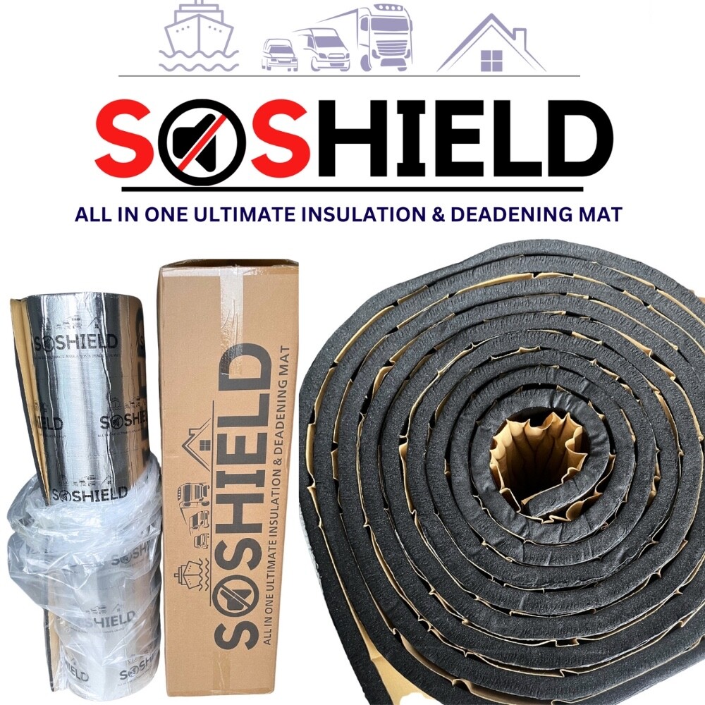 SOSHIELD 10mm Van Boat Insulation Liner Motorhome Sound Deadening Soundproofing