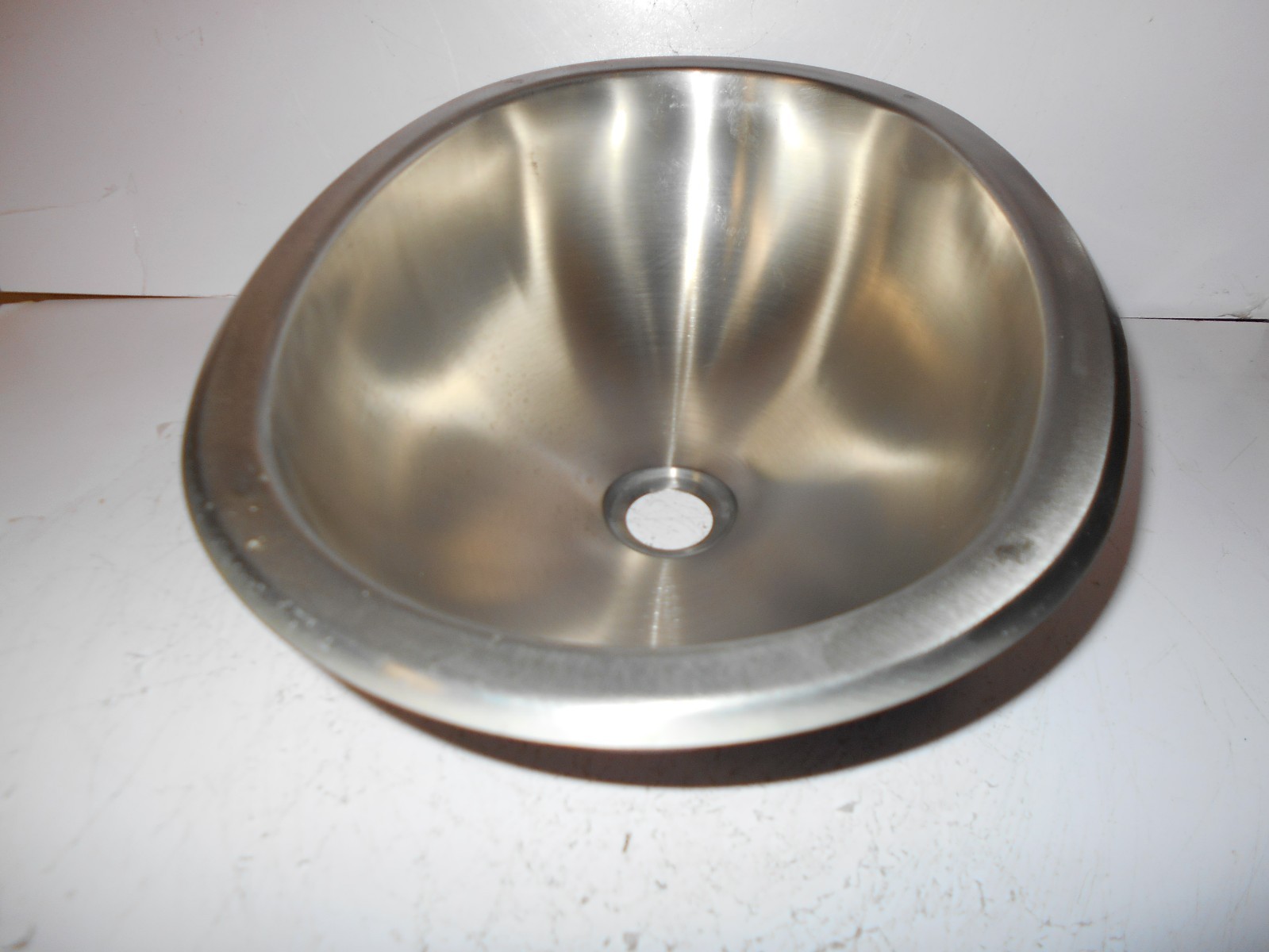*12 X 17 OVAL STAINLESS STEEL SINK SINGLE BOWL RV K&B FIXTURES FREE SHIP *10A*