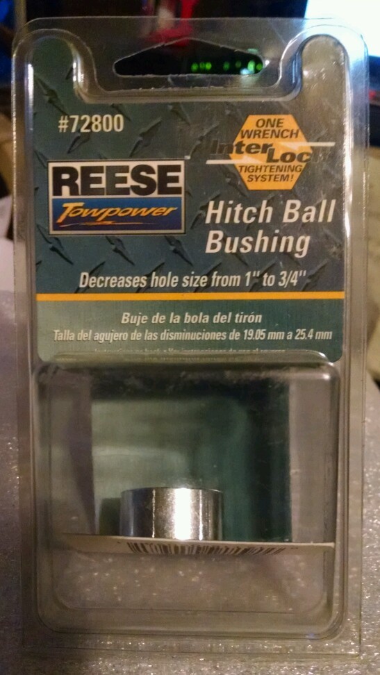 NEW Reese Towpower 72800 HITCH BALL BUSHING / Reducer Bushing 1″ to 3/4″