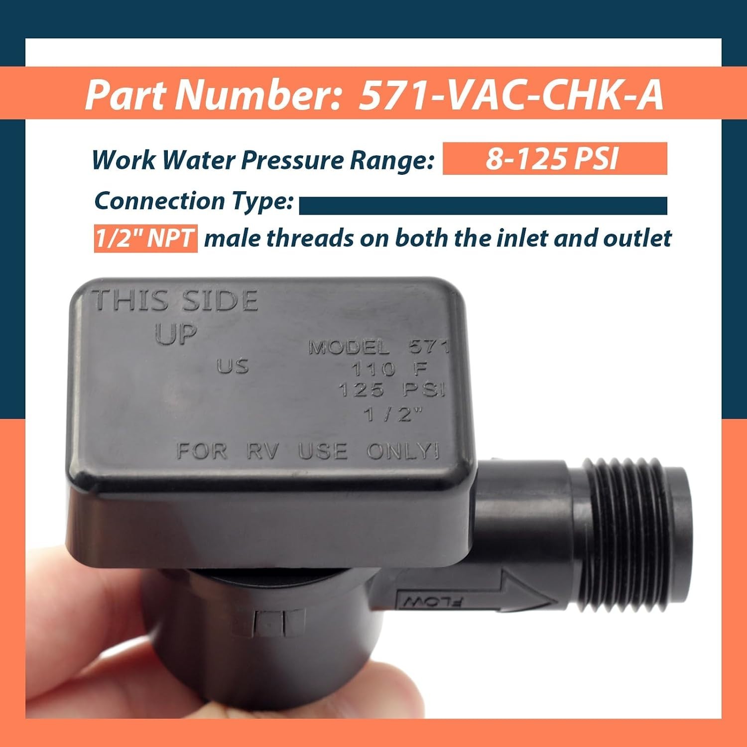 Reliable RV Vacuum Breaker Check Valve – Essential for Freshwater Integrity