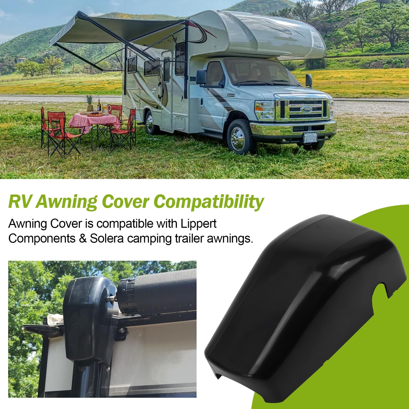 RV Awning Cover for Lippert Components & Solera, Camper Trailer Awning Motor …