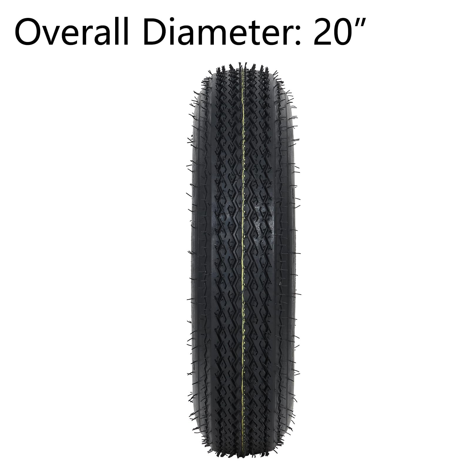 2 Pack 4.80-12 Trailer Tires with 12” Rim 4 Lug on 4” Load Range C 6PR 4.8-12