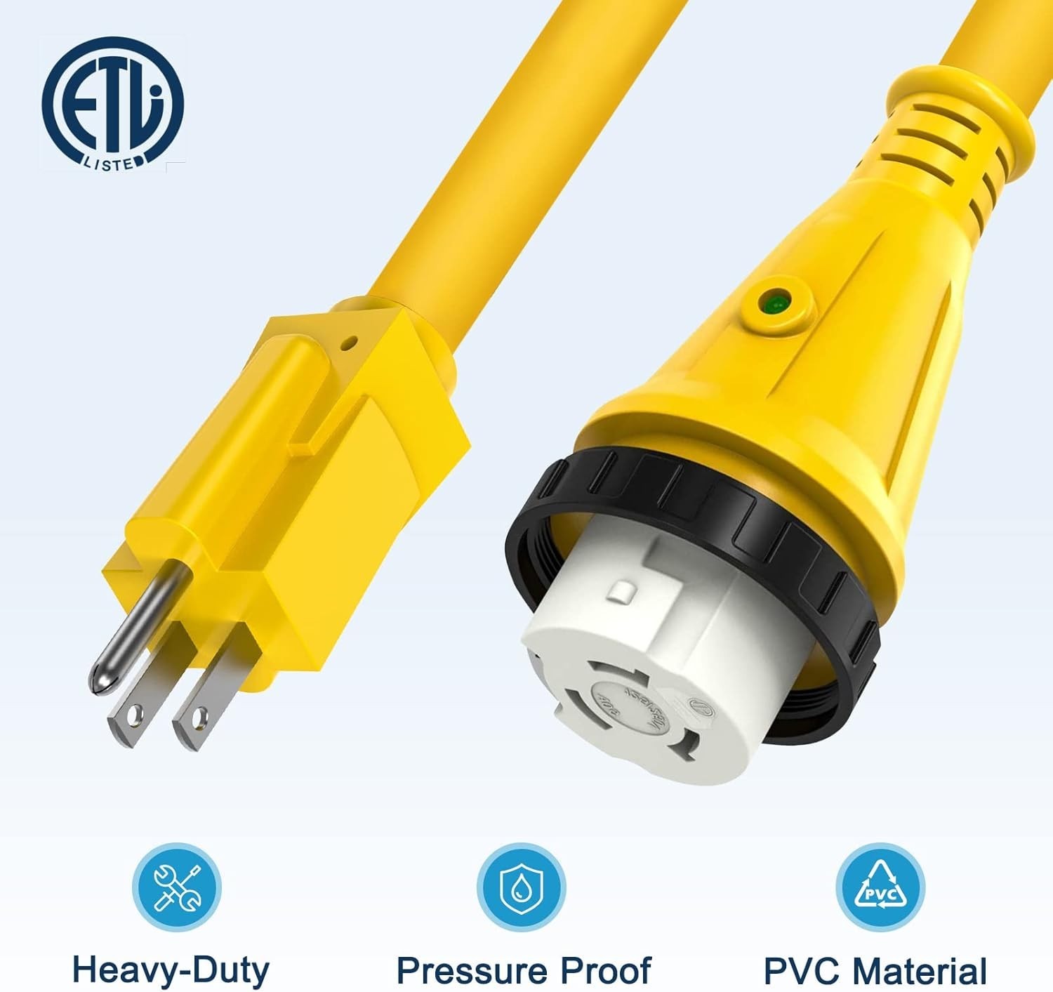 Versatile 50 Amp to 15 Amp RV Power Cord Adapter – Safe & Reliable Connection