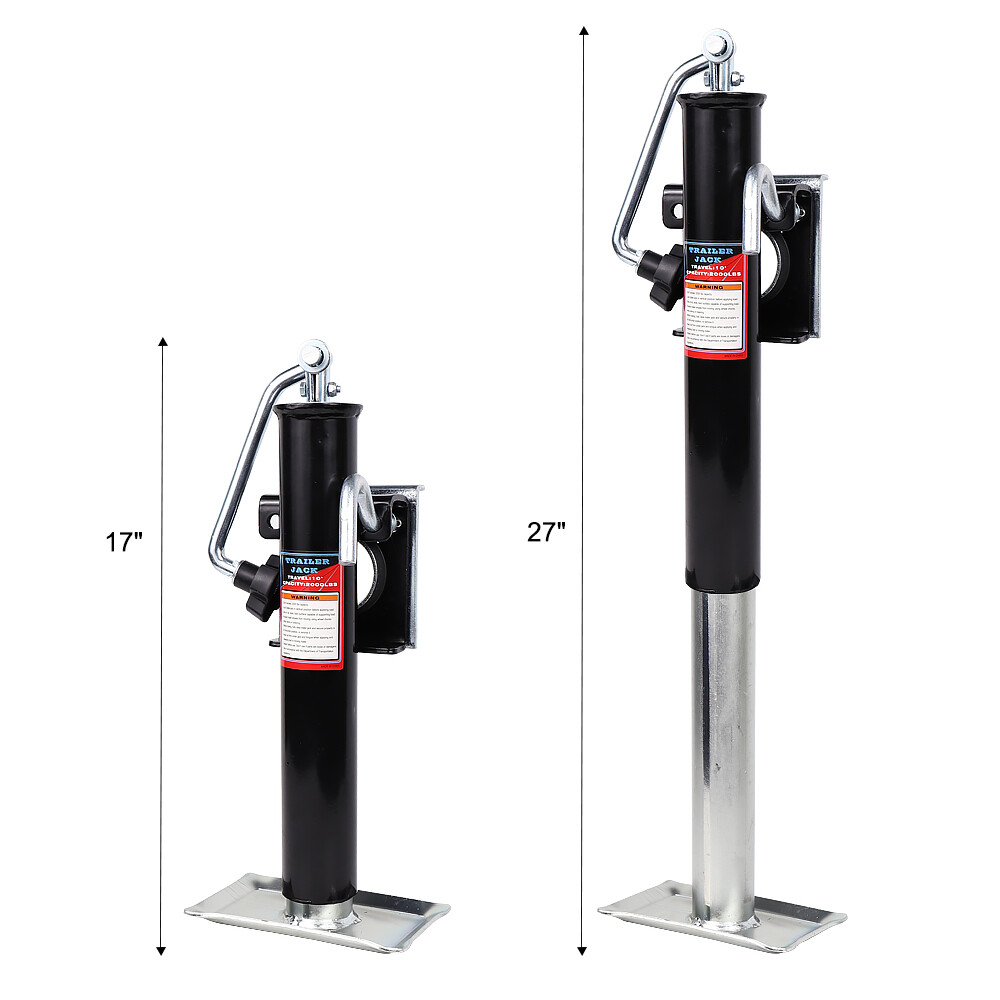 Swivel Bolt-on Trailer Tongue Jack Stand 10″ Lift HEAVY DUTY 2000Lbs RV Camper