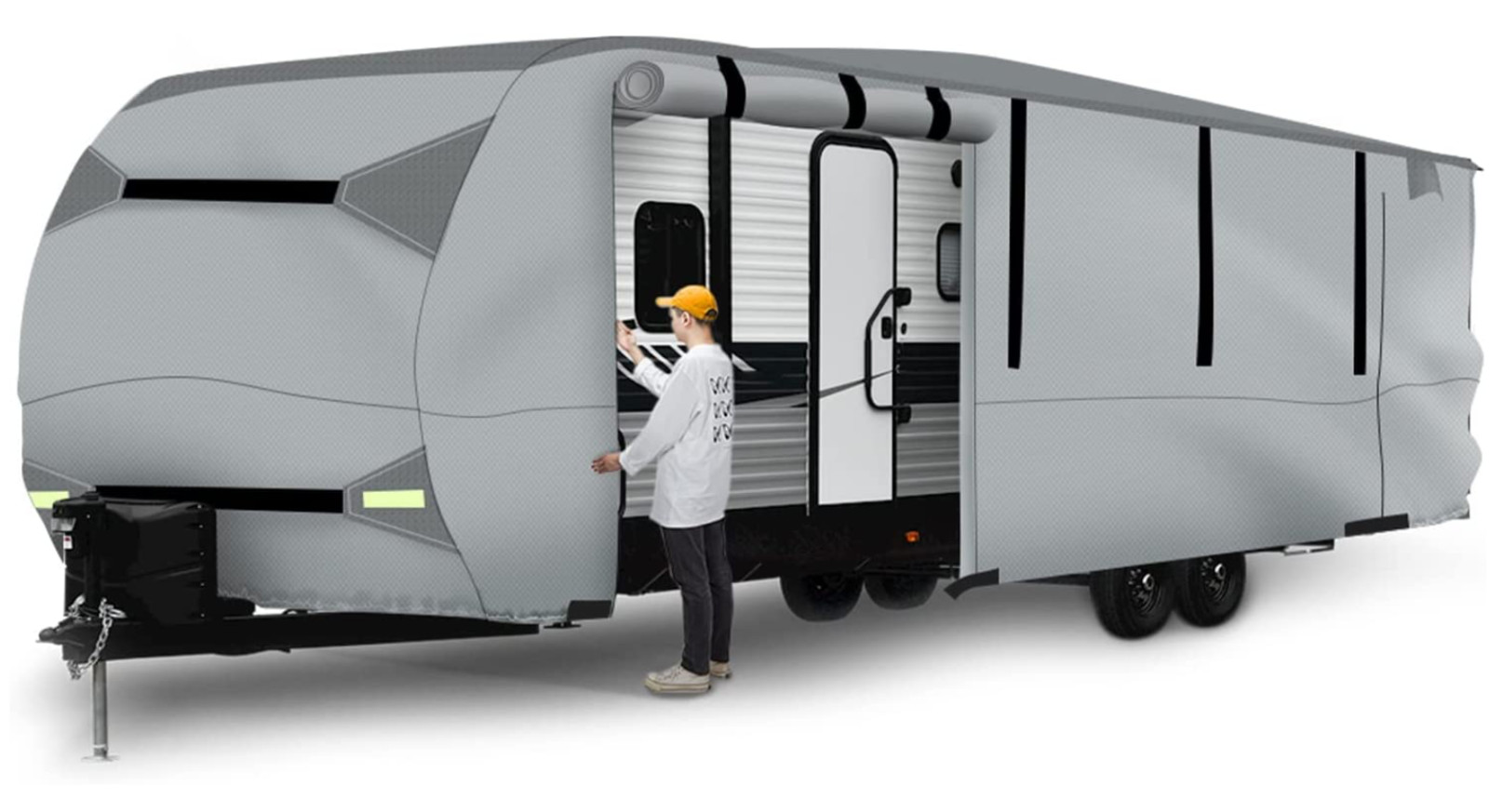 Premium BougeRV Travel Trailer RV Cover Protect Your 18′-20′ Camper Year Round