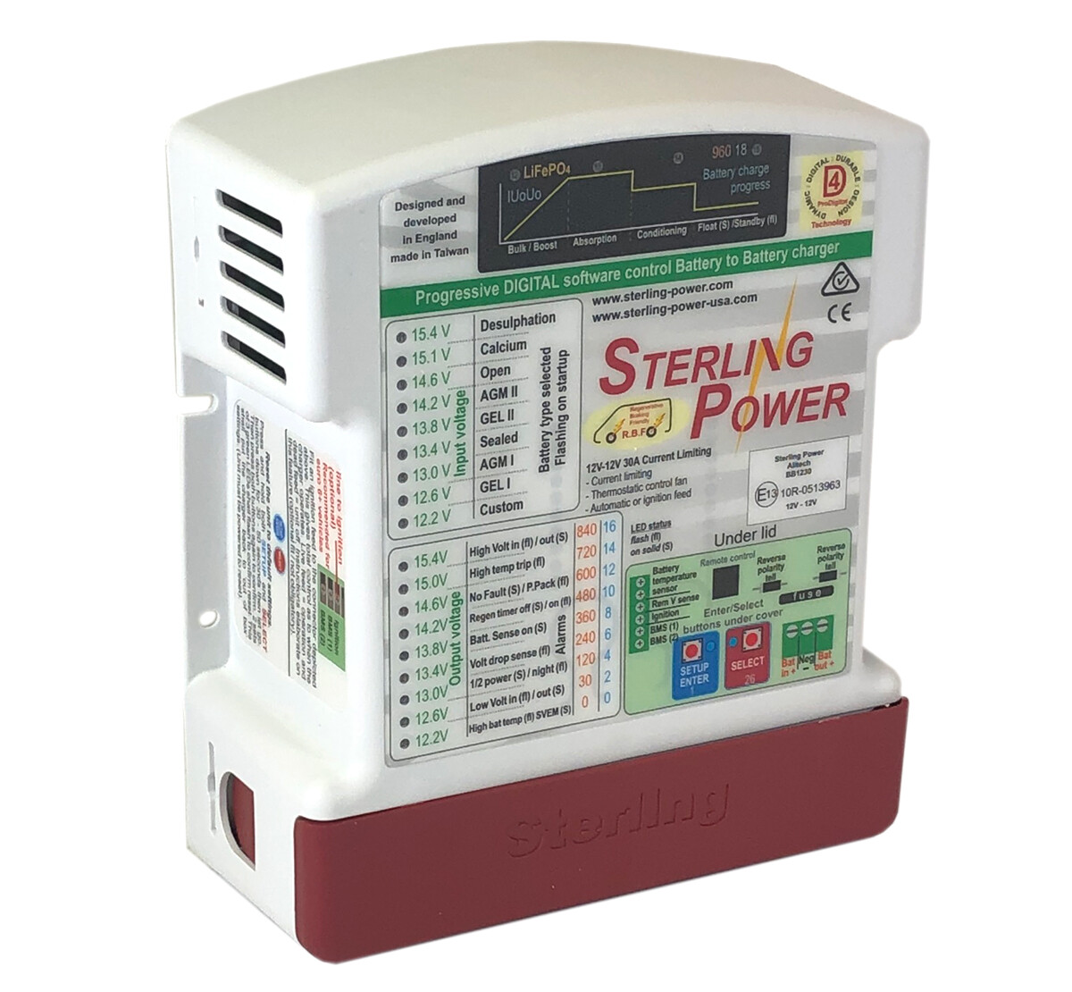 Sterling Power BB1230 B2B DC-DC 12v 30A Amp Full Charging Kit – Split Charger 8M