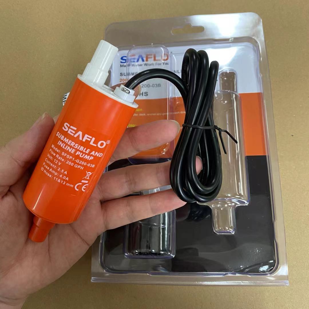 SEAFLO 12v Submersible Inline Water Pump Kit 200GPH Self Priming Caravan | RV