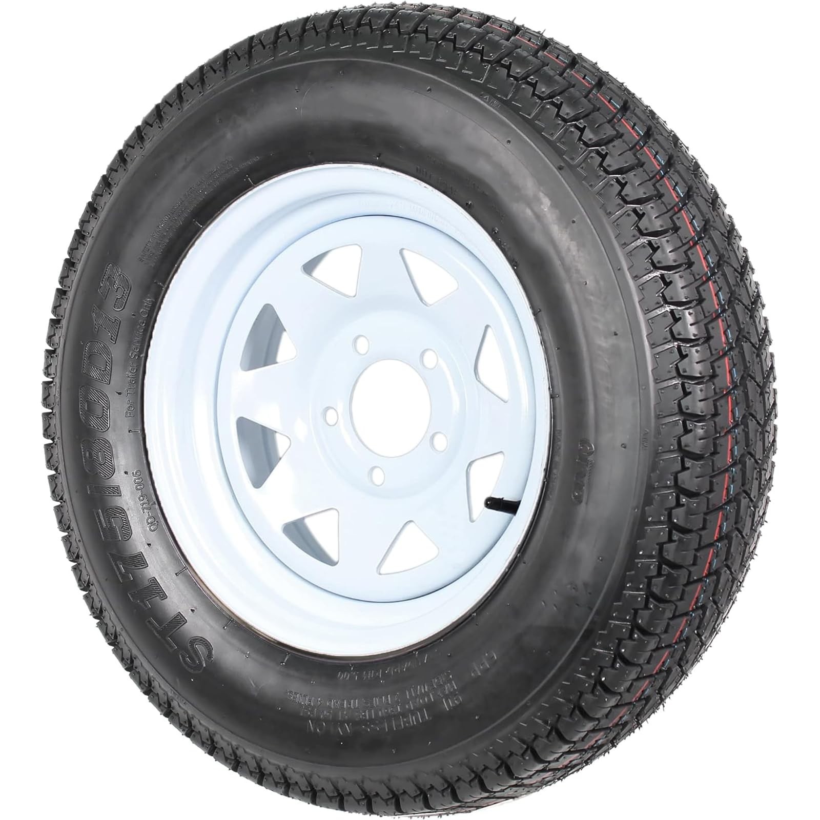 2 Pack ST175/80D13 Trailer Tires with Rims 175/80 D 13 LRC 5 Lug on 4.5″, 6PR