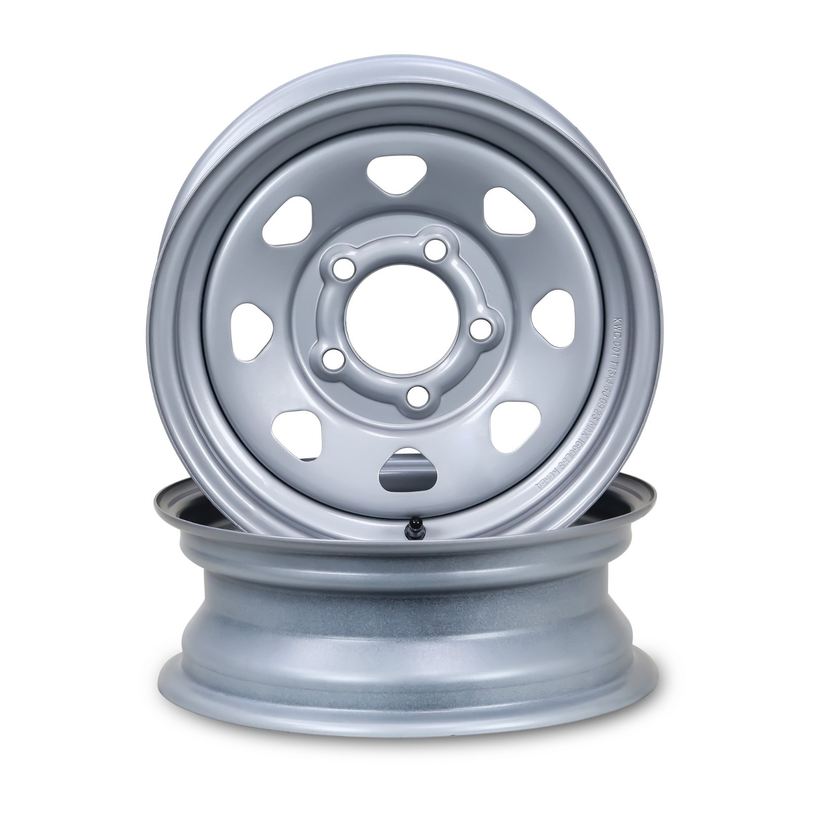 2 FC Trailer Tire Assembly ST175/80R13 8-Ply Silver Spoke Rim 5 Lug on 4.5″