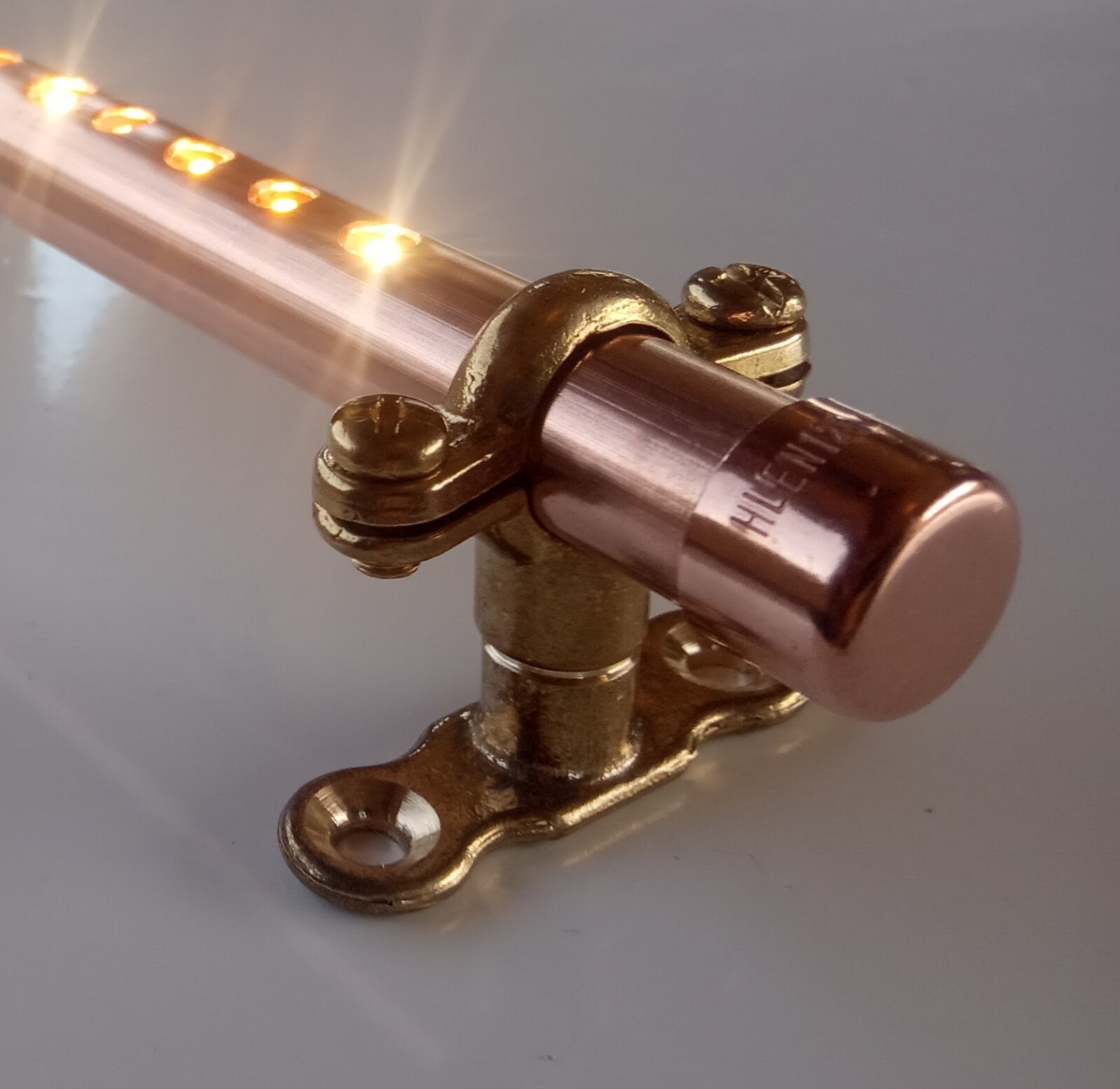 12-80cm 12V Custom Length Touch Dimmable, Copper Light Fixture. Campervan, Boat