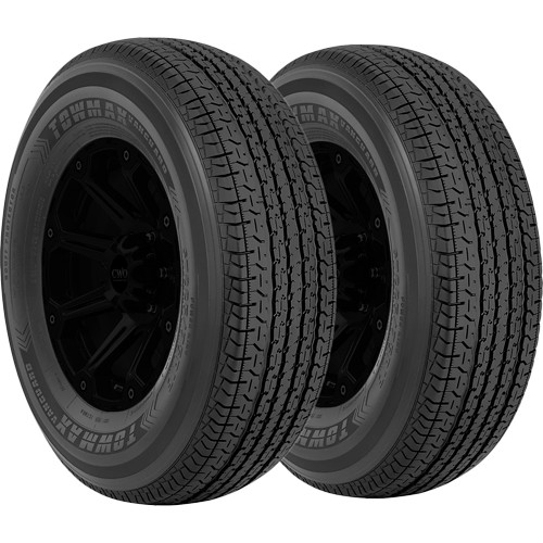 (QTY 2) ST205/75R15 Towmax Towmax Vanguard 107/102N LRD Black Wall Tires