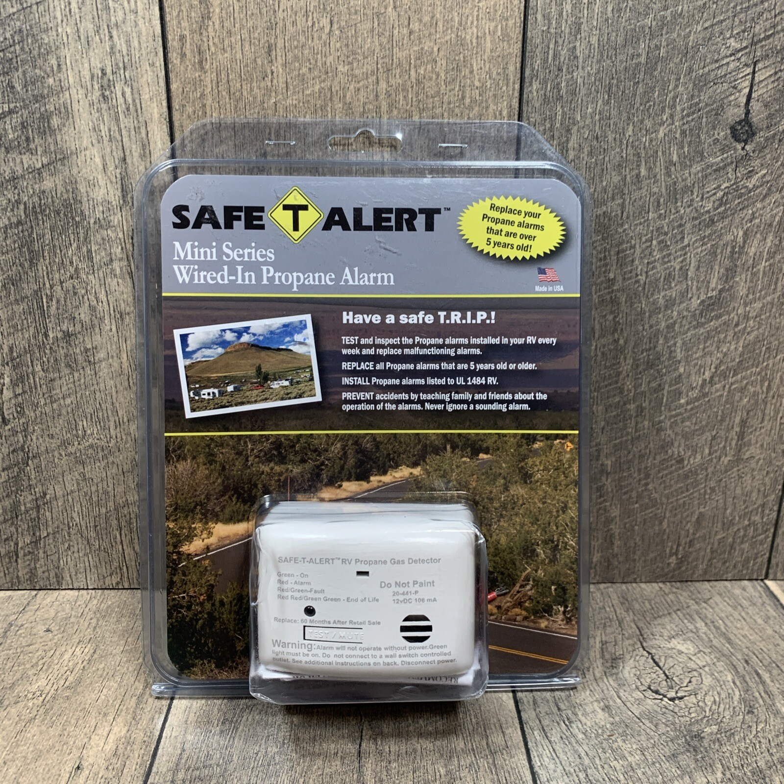 Safe-T-Alert Mini Series Wired-In Propane Gas Detector Alarm Model 20-441-P-WT