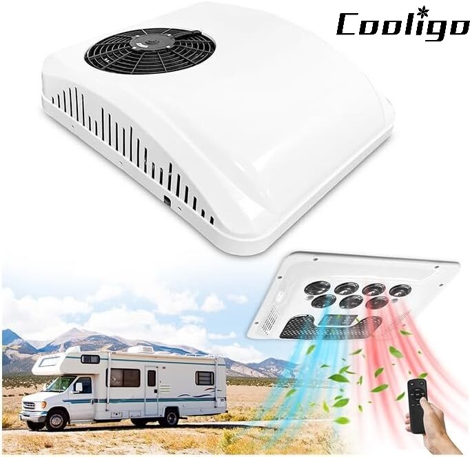 12V DC Rooftop Air Conditioner AC Unit RV Truck A/C Conditioning Cool & Heat Kit