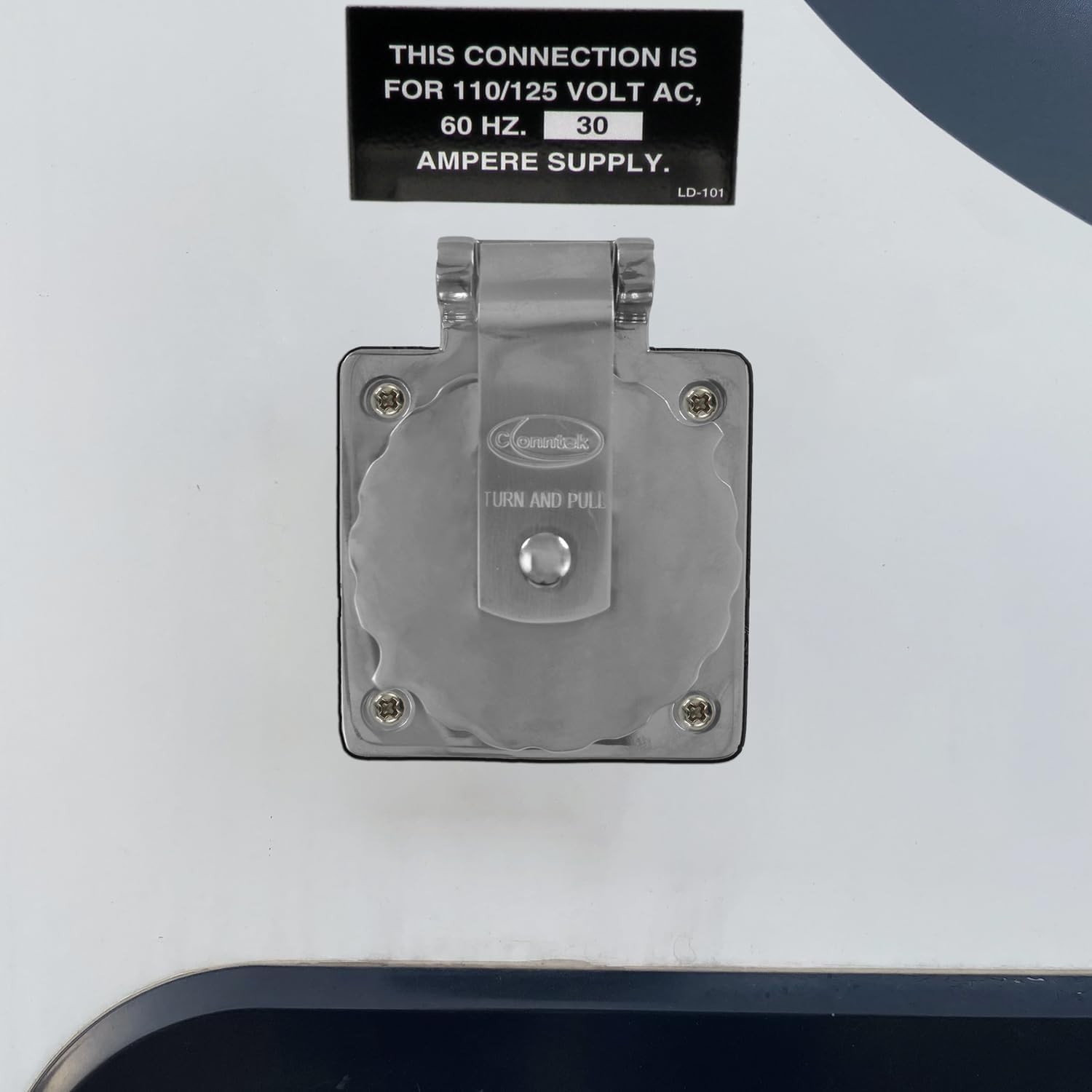 30 Amp 125V RV Marine Power Inlet Stainless Steel Shore Power Plug