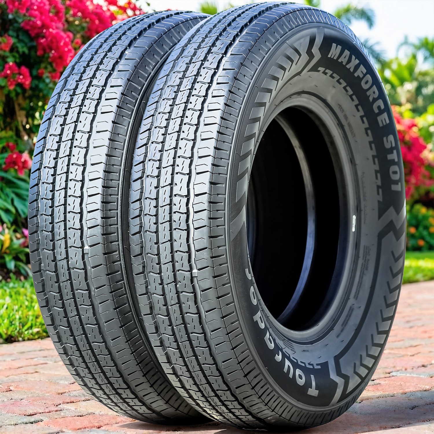 2 Tires ST 235/80R16 126/122N F 12 Ply Tourador MaxForce ST01 Semi-Steel Trailer