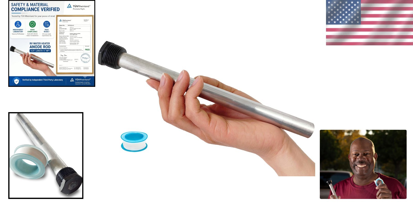 9.25″ Magnesium Anode Rod for Suburban Water Heaters – Easy DIY Installation